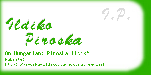 ildiko piroska business card