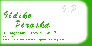 ildiko piroska business card